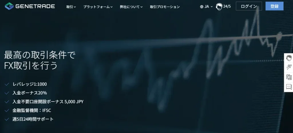 GeneTradeのトップページ