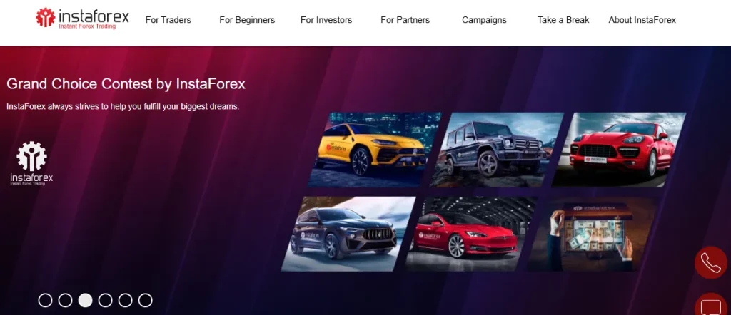instaforexのトップページ