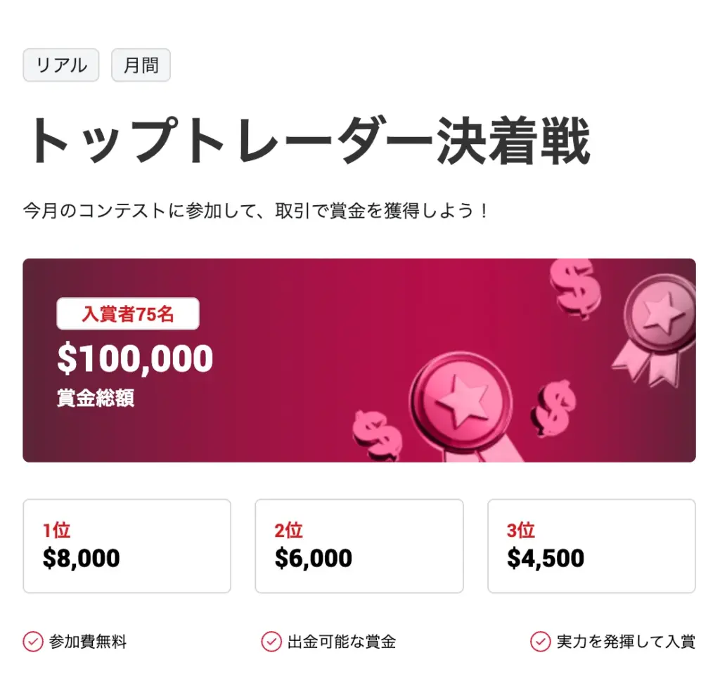XMのリアルトレードコンテスト