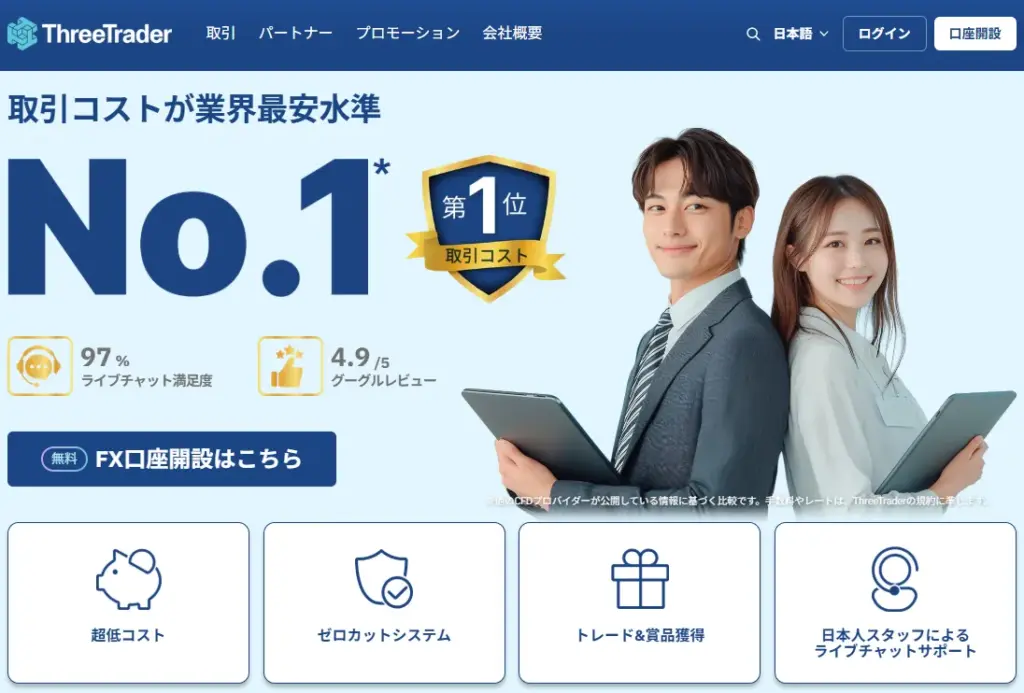 ThreeTraderの公式HP